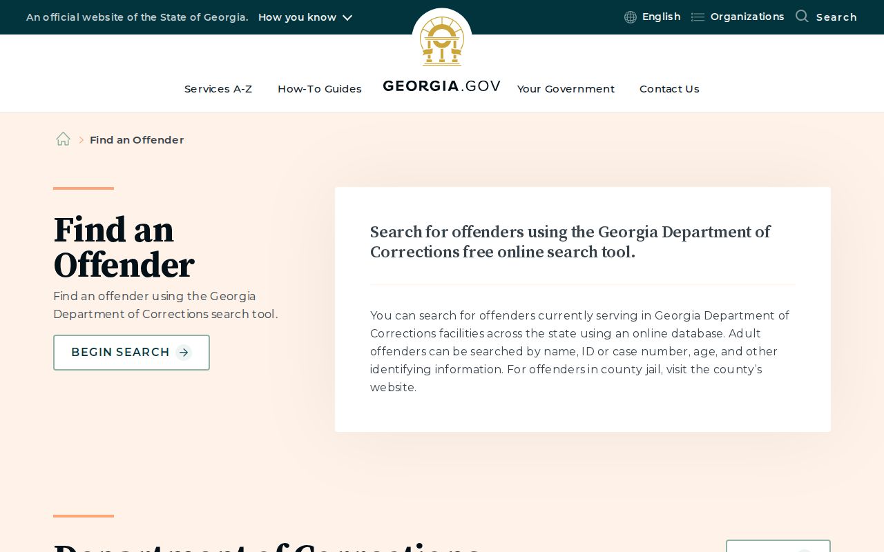 Georgia offender search route for Oconee County released inmates